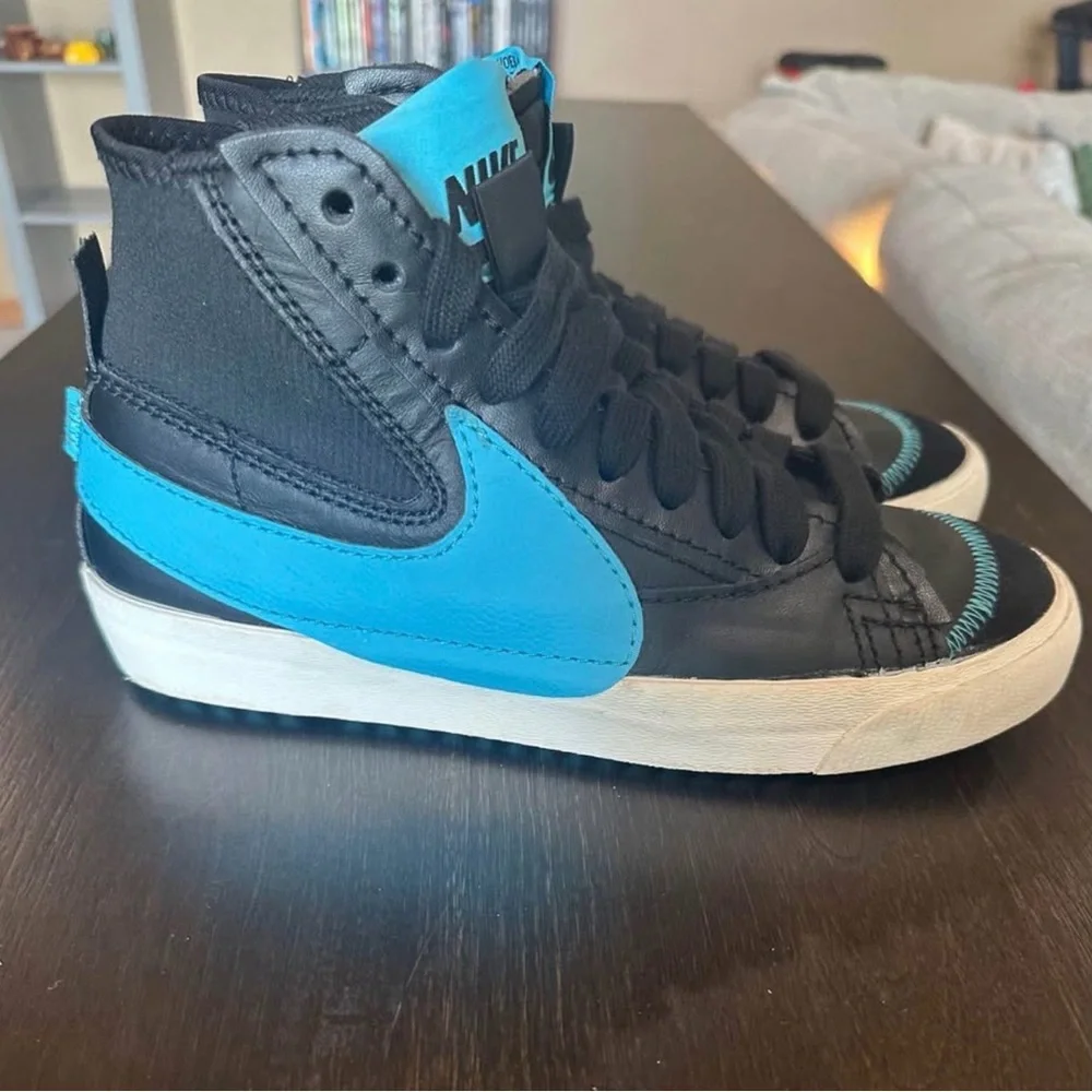 Nike Blaser Mid ‘77 Jumbo Black and Blue - Picture 1 of 4